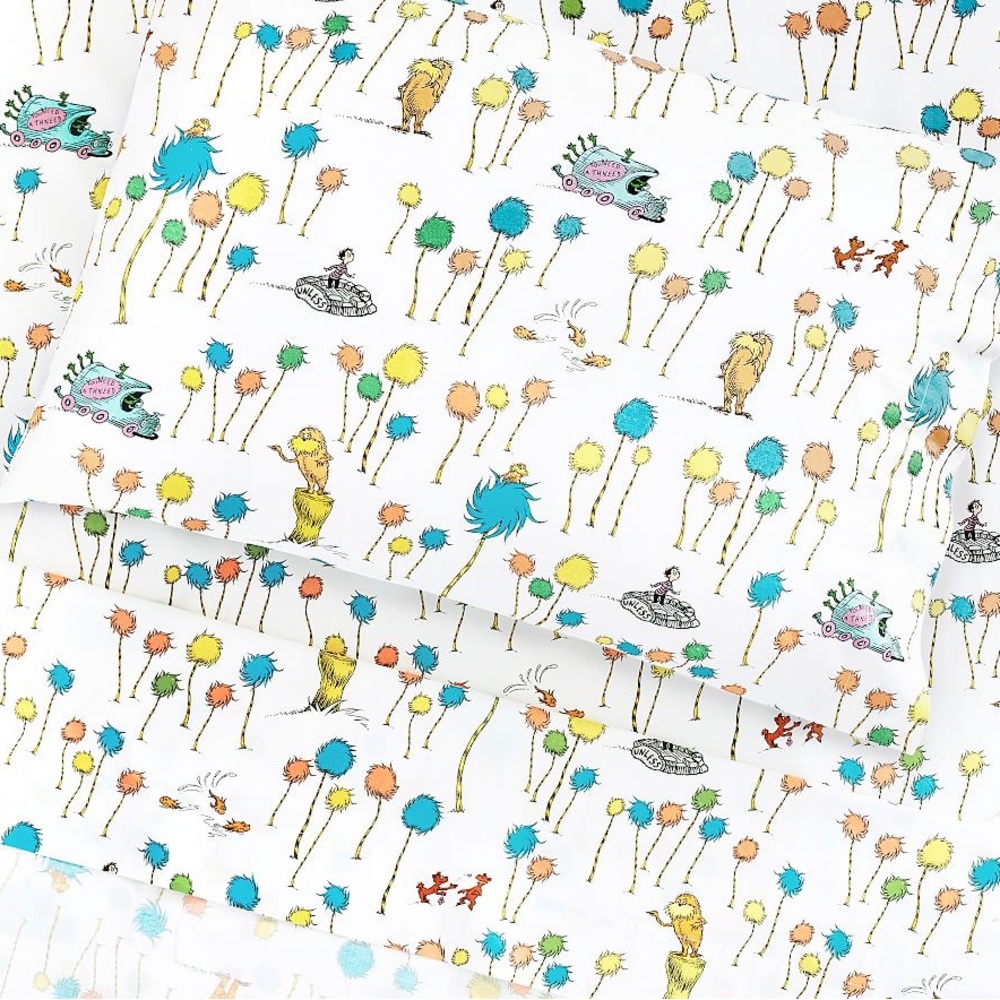 Pottery Barn Kids Dr. Seuss's The Lorax Twin Sheet Set & Pillowcase